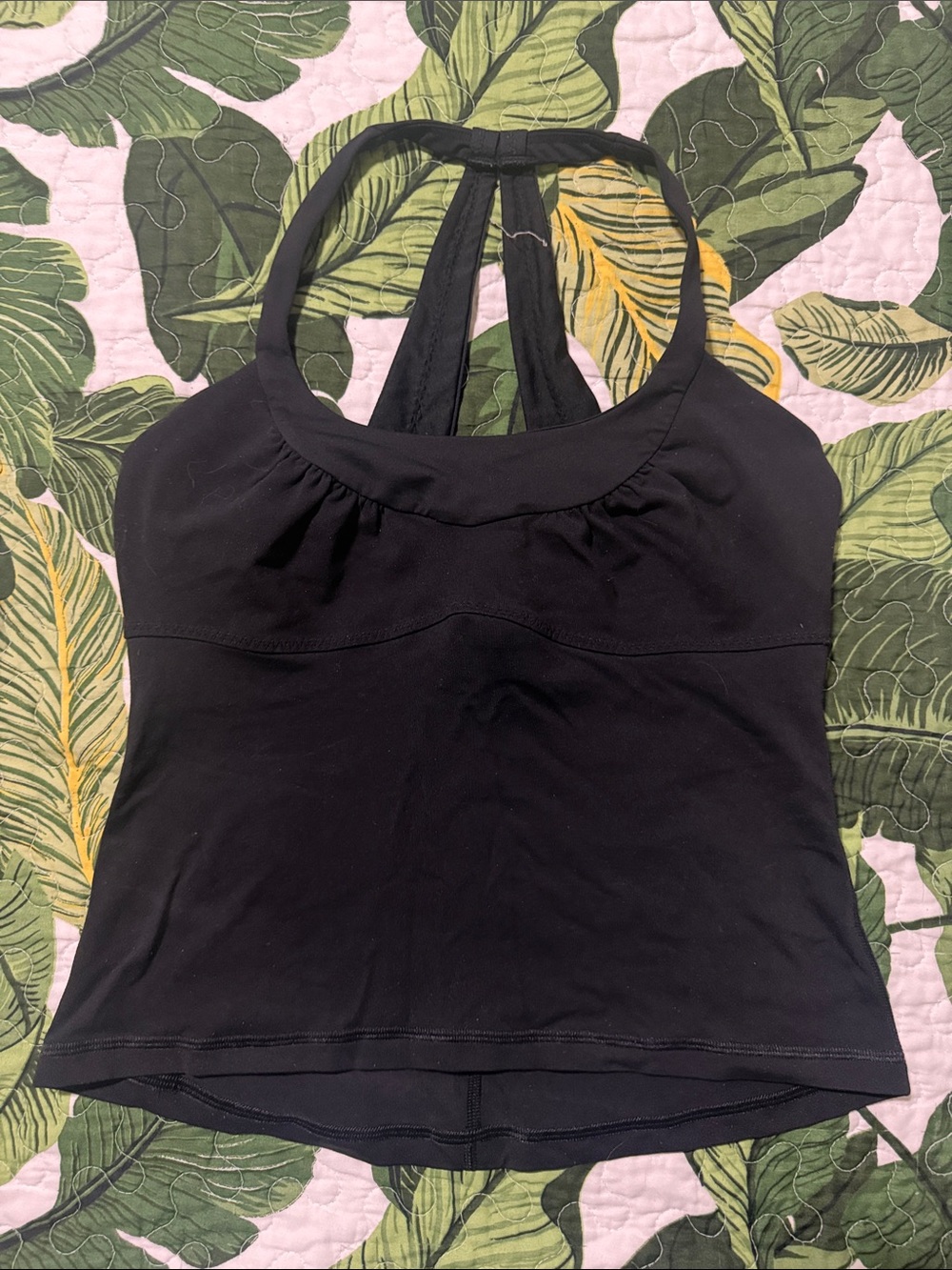 lululemon athletica Black Performance Tank with Reflective Logo